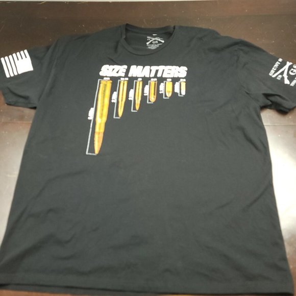 Grunt Style Mens 3XL Ammo Bullets Matters Mens Black Graphic T-Shirt Crew Neck - Picture 1 of 10